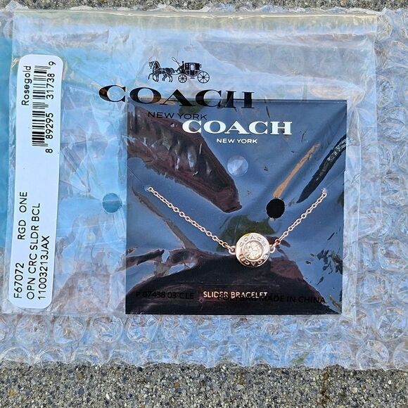 Coach Rose Gold slider bracelet New msrp $78 - Picture 6 of 16